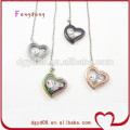 wholesale crystal silver heart locket pendant,heart shaped photo frame pendant for necklace jewelry